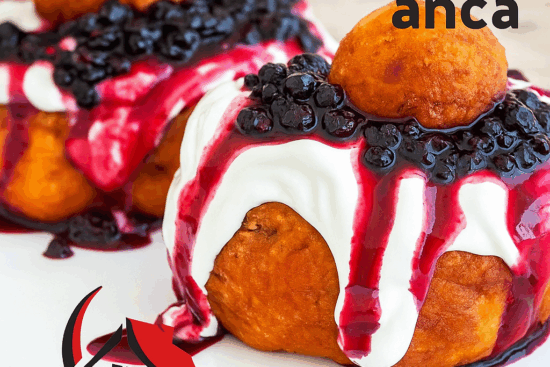 Doughnuts gourmands aux fruits et crème